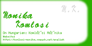 monika komlosi business card
