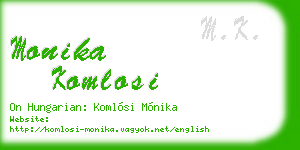 monika komlosi business card